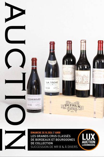 Wine Auction the Grands Crus Classés of Bordeaux and Bourgognes Collection