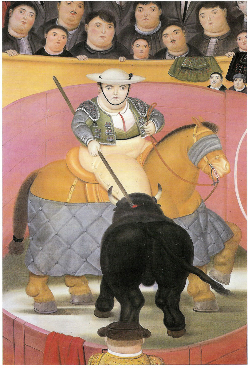 La Pica (1986), Print after Fernando Botero, color proof, signed on Arches paper in the plate, publisher's stamp numbered on 150, framed with publisher's certificate, 28x38cm