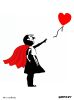 Girl Cape, Banksy / This is not Banksy, imprimé sur papier Beaux Arts, Taille 28 x38, édité en 6 exemplaires