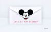 Envelope Mickey Bad, Love is your destiny, Monakoe, printed on Fine Art Paper, Black Frame, 10 copies, Dimension 36 x 57,5cm