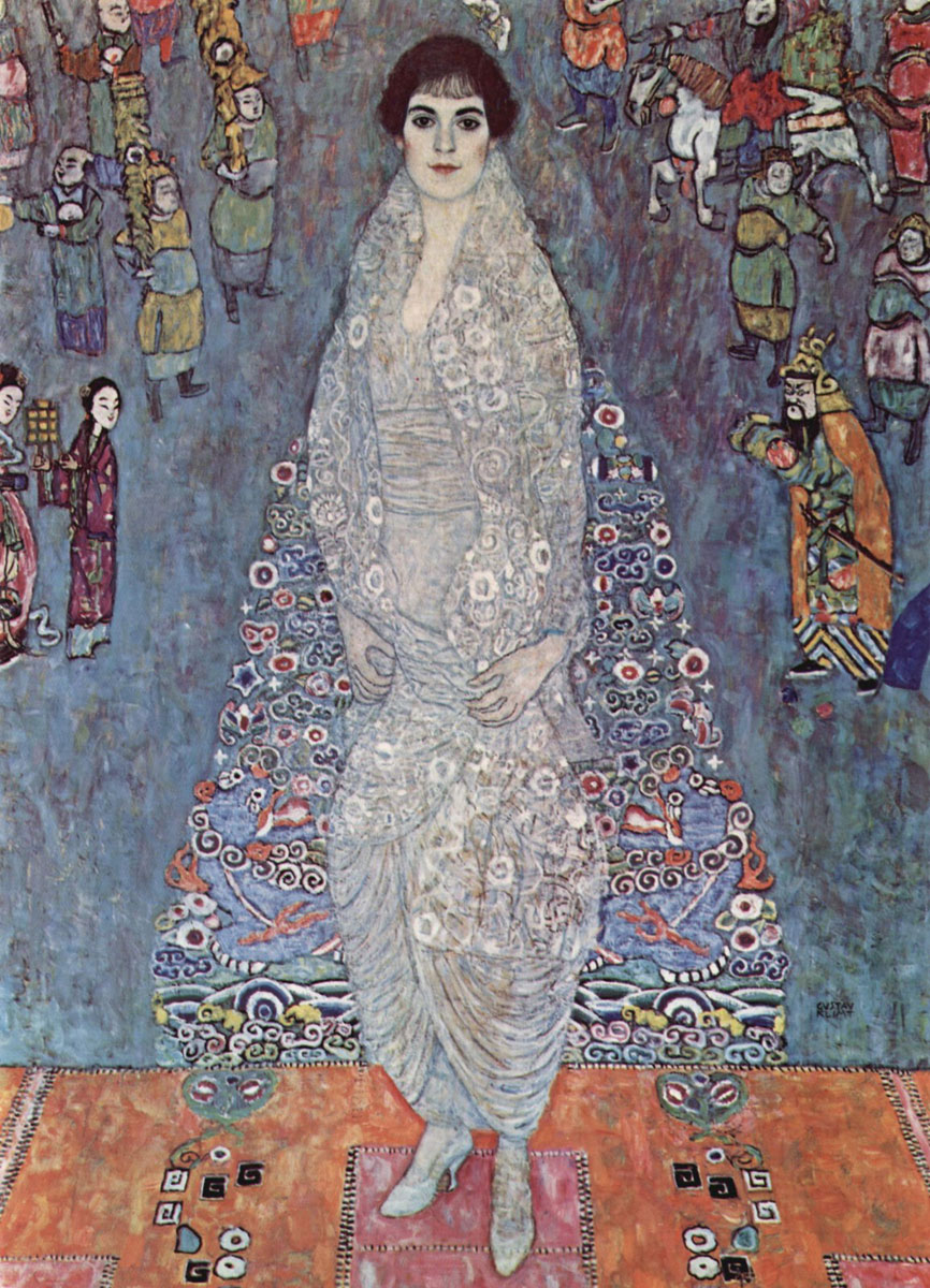 Portrait of Baroness Elisabeth Bachofen-Echt (1914-1916), Print, d'après Gustav Klimt, Épreuve en couleur signée sur papier Arches dans la planche, et cachet de l’éditeur numéroté sur 150, encadré avec certificat de l’éditeur, Dimensions 28x38 cm