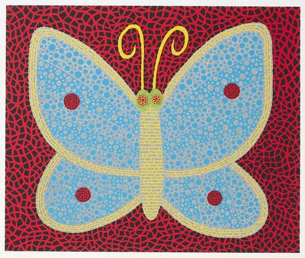 Butterfly (2000), Print, after Yayoi Kuzama, Color print signed on Arches paper in the plate, and publisher's stamp numbered on 150, framed with publisher's certificate, Dimensions 28x38 cm