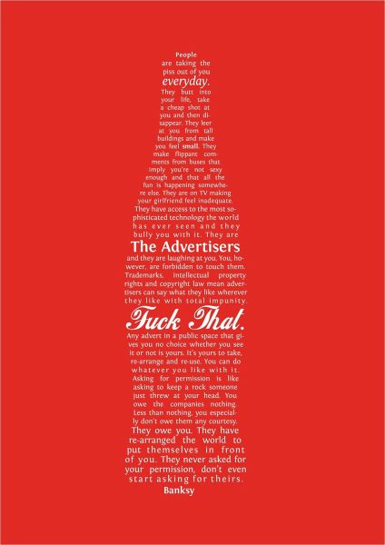 Coca-cola advertisers, Print d'après Banksy (after), Lithograph Banksy (after),, color proof, signed on Arches paper in the plate, publisher's stamp numbered on 150, framed with publisher's certificate, 28x38cm