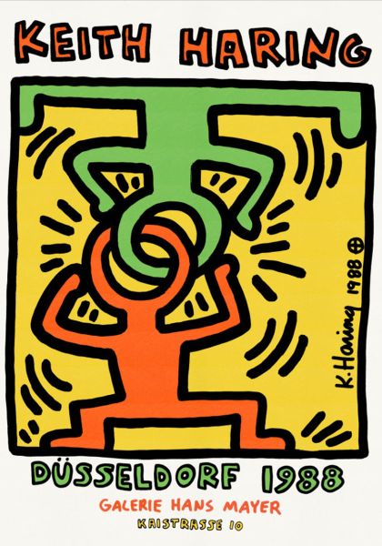 Keith Haring (d'après), Affiche Dusseldorf 1988