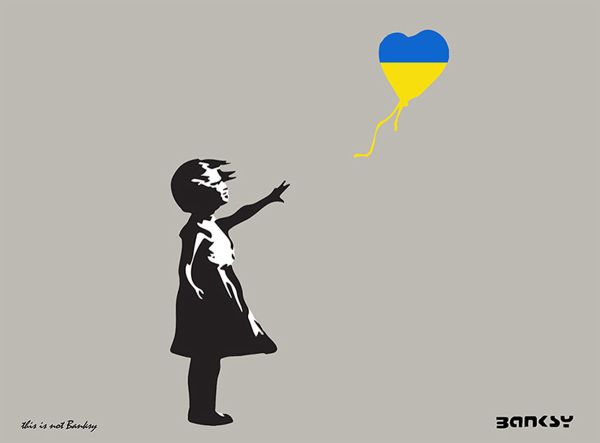 Girl Ukraine2, Banksy / This is not Banksy, printed on Beaux Arts paper, Size 28 x38, edited in 6 copies