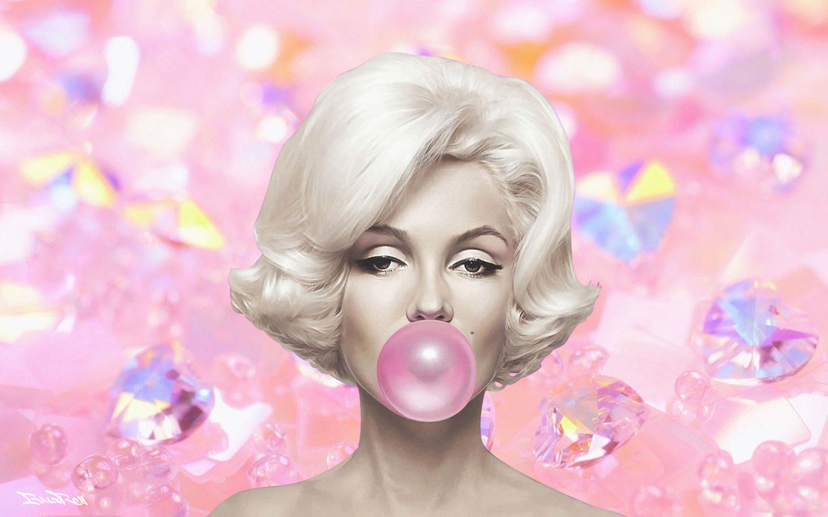 BrainRoy (né en 1980) - Marilyn Balloon Pink Diamonds