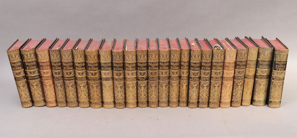 WELTGEFCHICHTE. Beautiful set of 25 volumes.