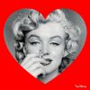 Marilyn Cœur rouge, BrainRoy, Finition verre acrylique print, framed in American box, Dimension 60 x 60 cm, edited in 6 copies with certificates