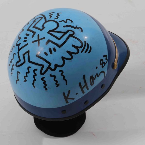 Keith Haring (1958-1990) - Ilinois State Police Officer's Helmet (USA) 