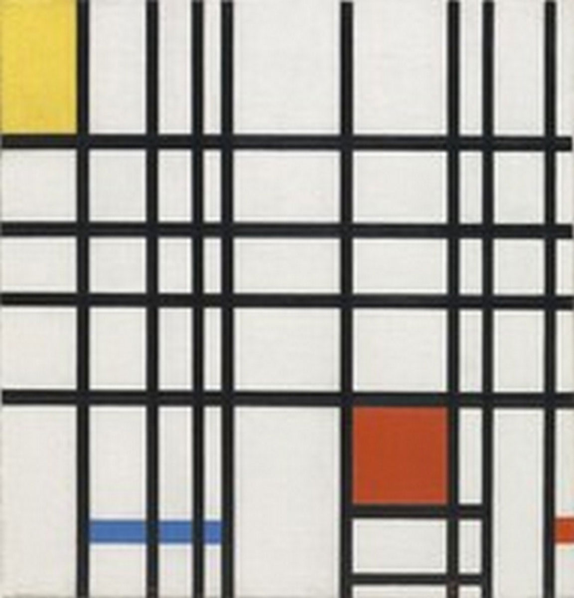 Composition Yellow Blue &Red (1937-42), Print, after Piet Mondrian, Color print signed on Arches paper in the plate, and publisher's stamp numbered on 150, framed with publisher's certificate, Dimensions 28x38 cm