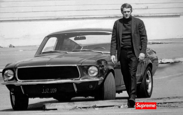 Steeve McQueen 2, Supreme by Monakoe, Photo printed on glossy paper, Silver finish, framed, Photo size 44,5x28, Frame size 54,5x38 cm (white pass-through), edited in 5 copies