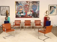 Suite of 5 armchairs in the taste of the model BRNO of Knoll