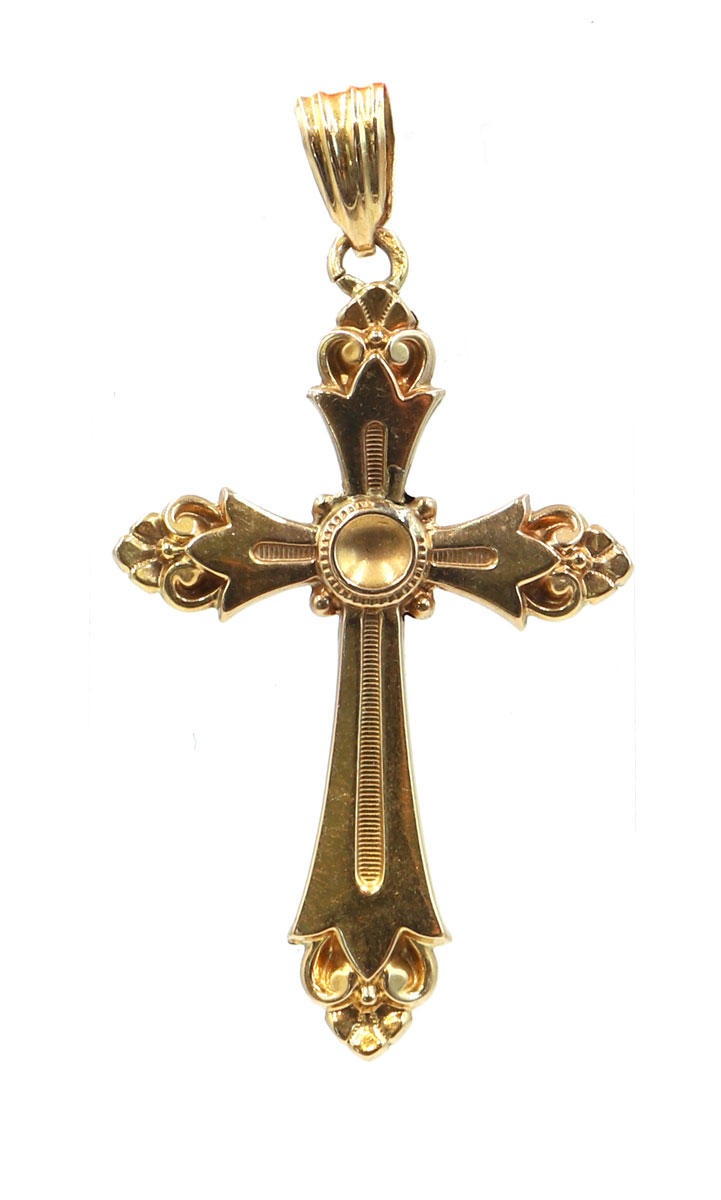 Cross in yellow gold