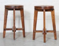 Set of two stools by Pierre Jeanneret (1896-1967)