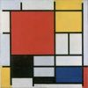 Composition Red Yellow Blue Black (1926), Print, after Piet Mondrian, Color print signed on Arches paper in the plate, and publisher's stamp numbered on 150, framed with publisher's certificate, Dimensions 28x38 cm