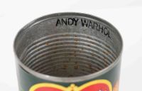 Andy Warhol (d'aprés) - boite de conserve Del Monte portant une inscription Andy Warhol