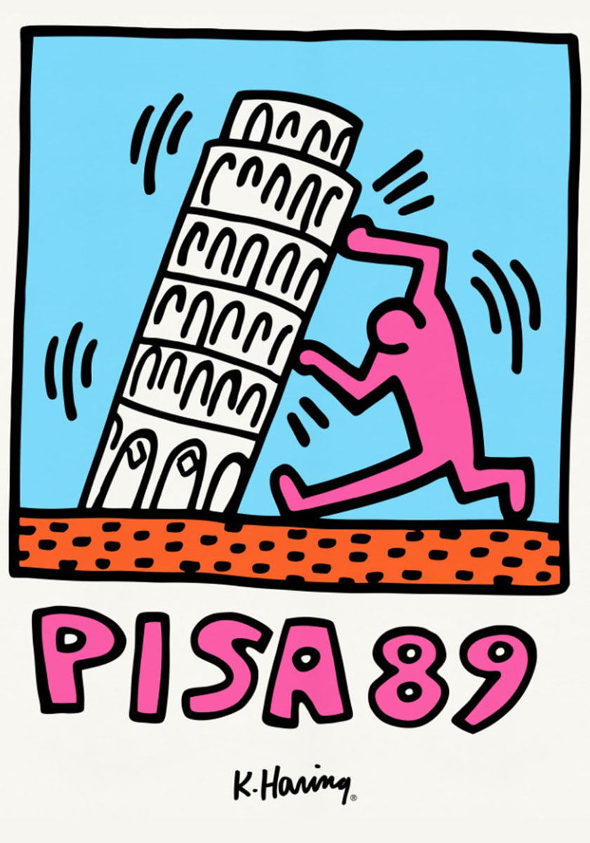 Keith Haring (after), Poster Pisa, 1989