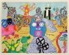 Tarot Garden, Print, after Niki de Saint Phalle, Color print signed on Arches paper in the plate, and publisher's stamp numbered on 150, framed with publisher's certificate, Dimensions 28x38 cm