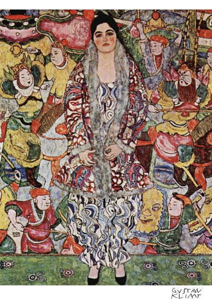 Portrait of Friedericke Maria Beer (1916), Print, after Gustav Klimt, Color print signed on Arches paper in the plate, and publisher's stamp numbered on 150, framed with publisher's certificate, Dimensions 28x38 cm