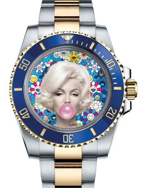 BrainRoy (né en 1980) - Rolex Marilyn Balloon Murakami Blue