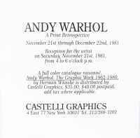 Andy WARHOL (1928-1987) d'aprés