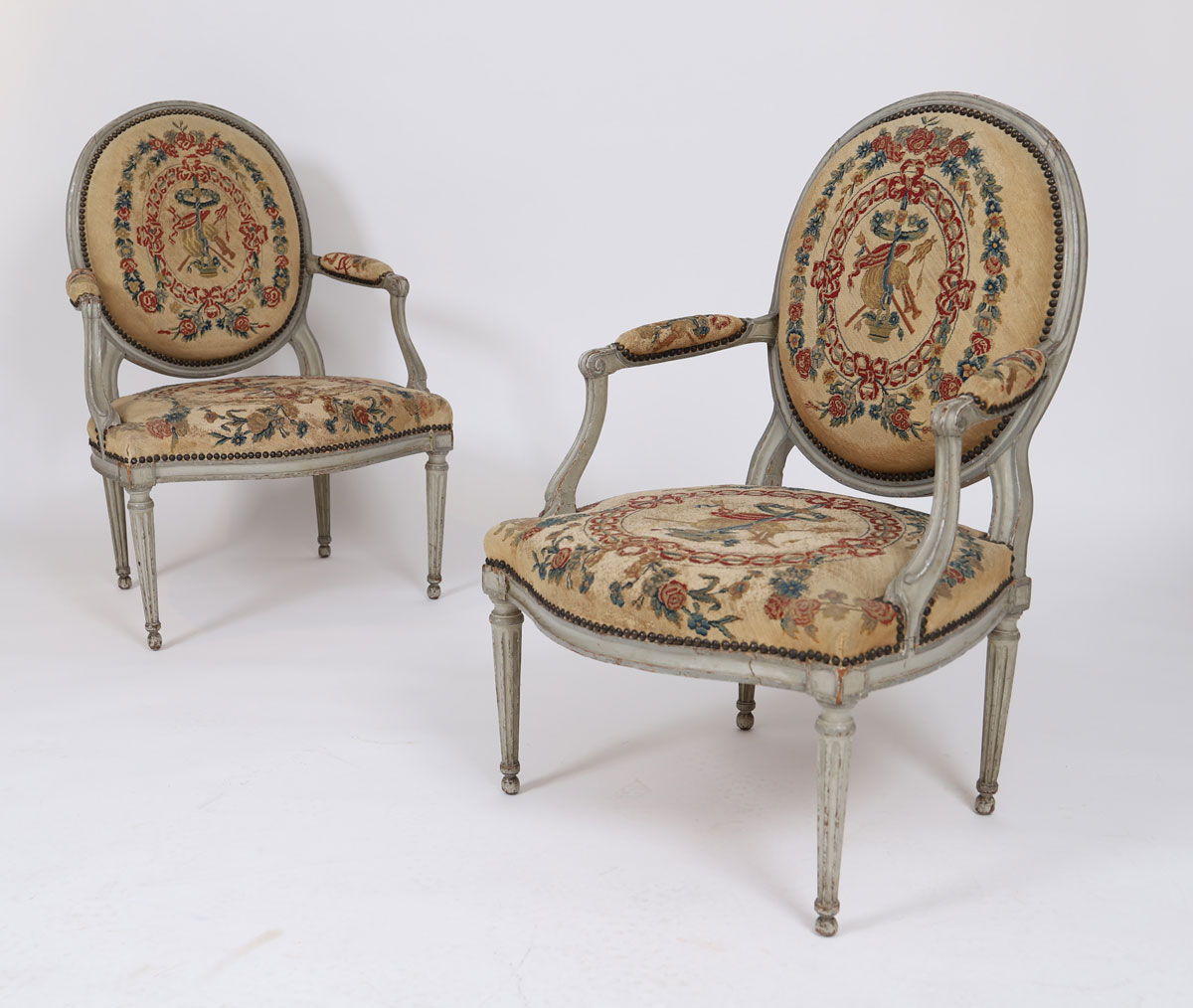 Pair of transitional armchairs