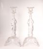 Pair of glass candlestick