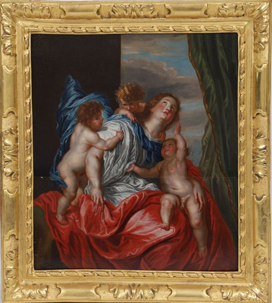 Ecole flamande du XVIIIeme, dans le goût d’Antoon Van Dyck (Anvers 1599-1641) 