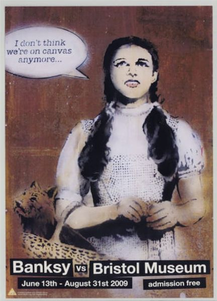 Banksy vs Bristol Museum, Femme au panier, 2009