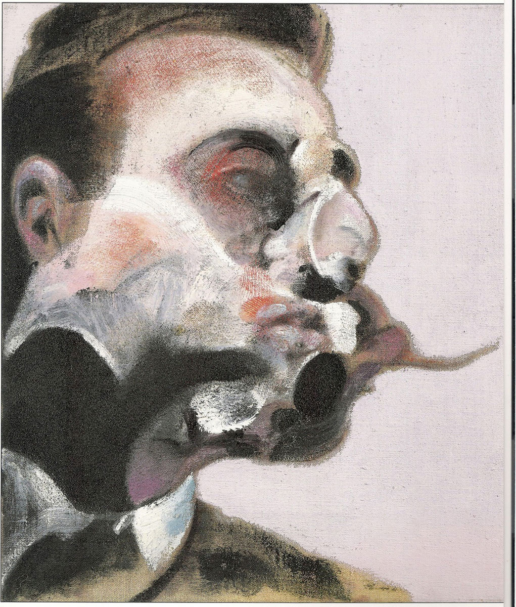 Study of George Dyer (1907), Print after François Bacon, color proof, signed on Arches paper in the plate, publisher's stamp numbered on 150, framed with publisher's certificate, 28x38cm