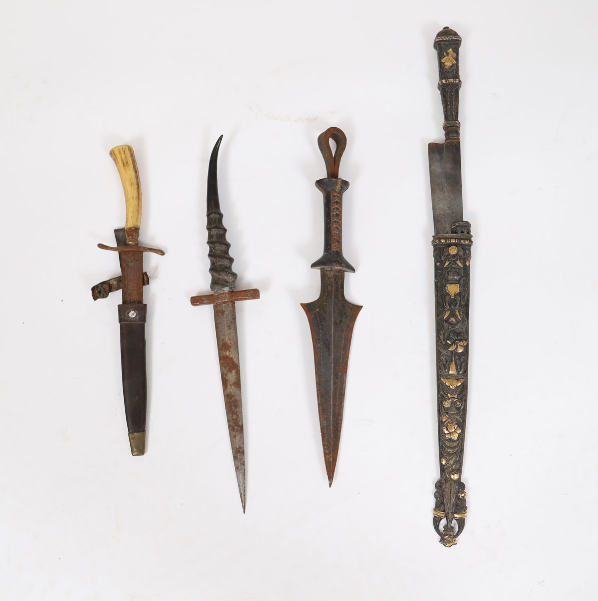 Set of four daggers