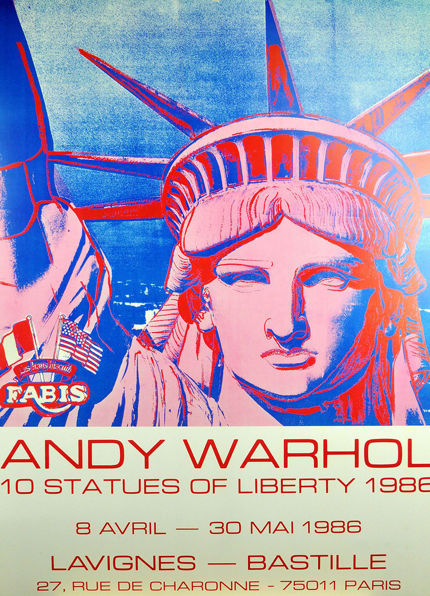 Andy Warhol (d'après) Statues of Liberty, Papier Affiche, Dimension 1Mx70 cm, 5ex