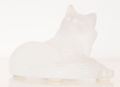 LALIQUE - Chat couché