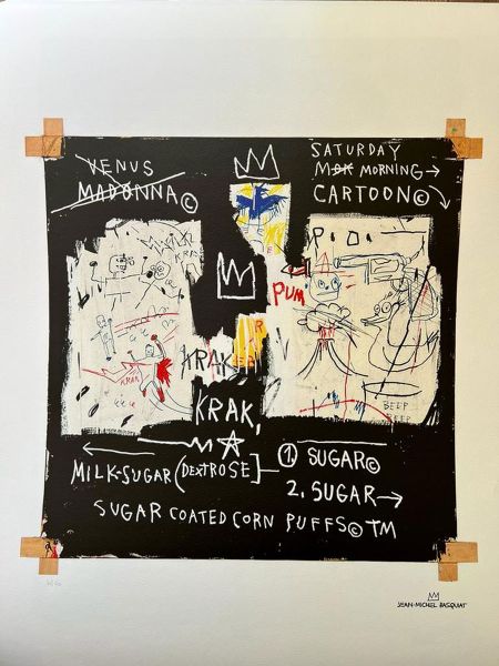 A Panel of experts, d'après Jean-Michel Basquiat, lithographie imprimée sur papier Beaux Arts, Taille 70 x 50, édité en 150 exemplaires