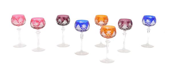 Ensemble de 8 verres en cristal