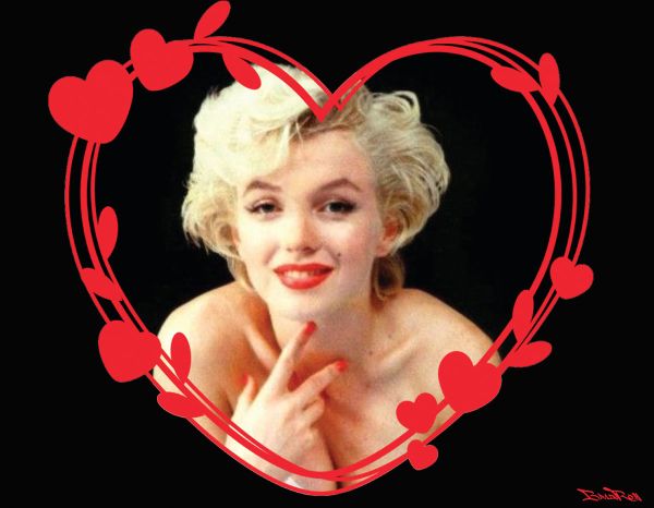 Marilyn Crown Hearts & Leaves, BrainRoy, Acrylic glass print, framed in American box, Size 80 x 60 cm, edited in 6 copies with certificates