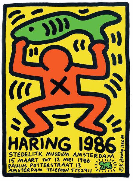 Keith Haring (after), Poster Amsterdam 1986