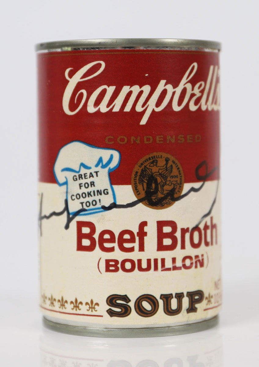 Andy Warhol (after) - Campbell's can with an Andy Warhol inscription