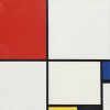 Composition n°3, Print, after Piet Mondrian, Color proof signed on Arches paper in the plate, and stamped by the publisher numbered on 150, framed with certificate of the publisher, Dimensions 28x38 cm