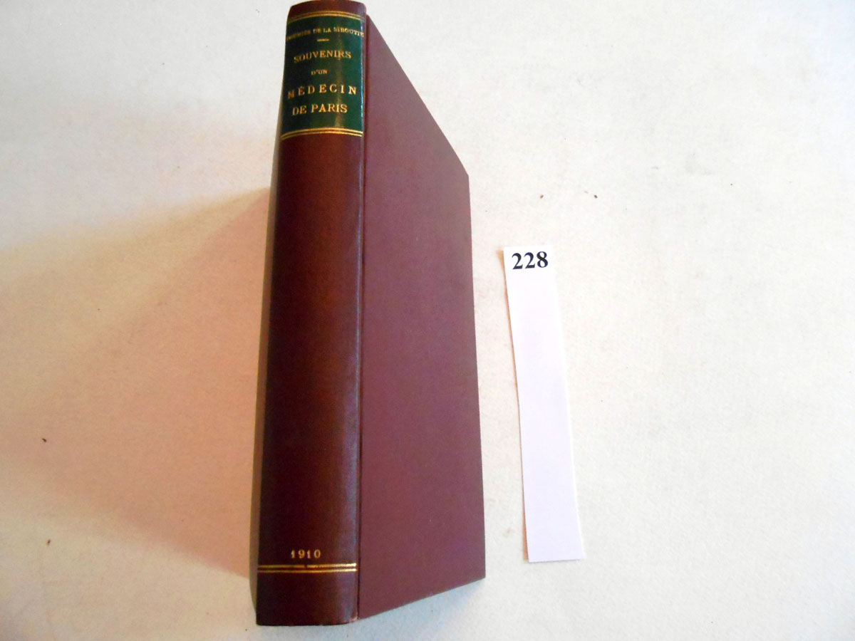 Docteur POUMIES de LA SIBOUTIE 1789-1863 – SOUVENIRS d’un MEDECIN de PARIS. 