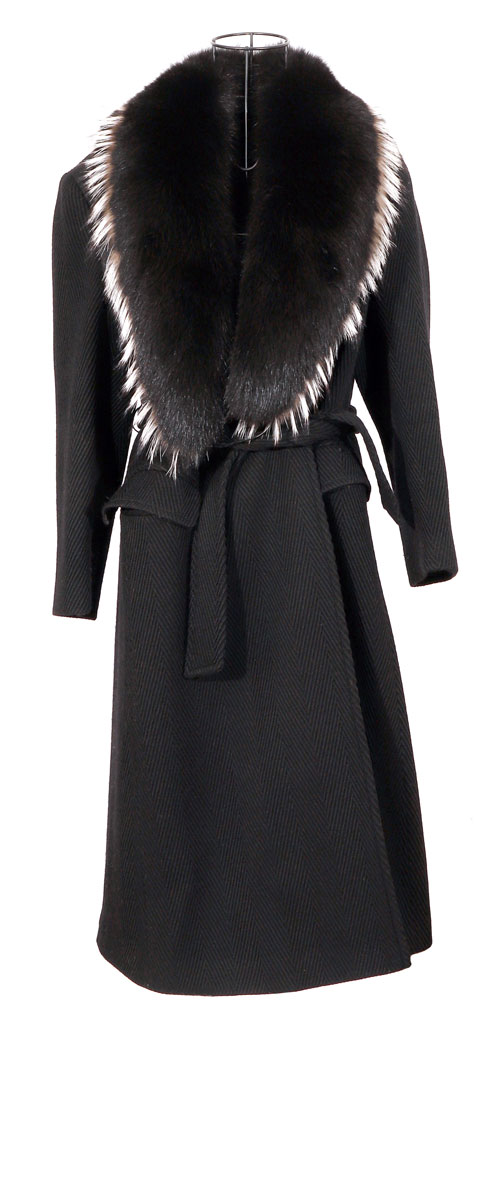 Black wool coat