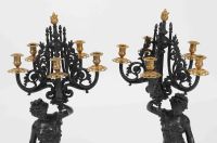 Exceptional pair of Napoleon III candelabra