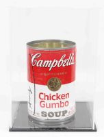 Andy Warhol (d'aprés) - boite de conserve Campbell's portant une inscription Andy Warhol