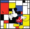 Mickey Mondrian (after), Monakoe, Finishing acrylic glass print, framed in American box, 6 copies, Dimension 80 x 80 cm