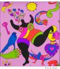 Pink Nana (1972), Print, d'après Niki de Saint Phalle, Épreuve en couleur signée sur papier Arches dans la planche, et cachet de l’éditeur numéroté sur 150, encadré avec certificat de l’éditeur, Dimensions 28x38 cm