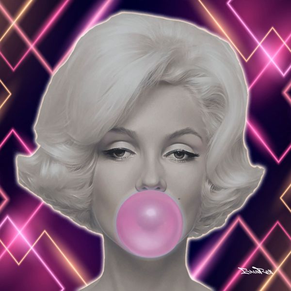 Marilyn Neon IV, BrainRoy, Plexiglas print, delivered in American box, 80 x 80 cm, edited in 6 copies with certificates