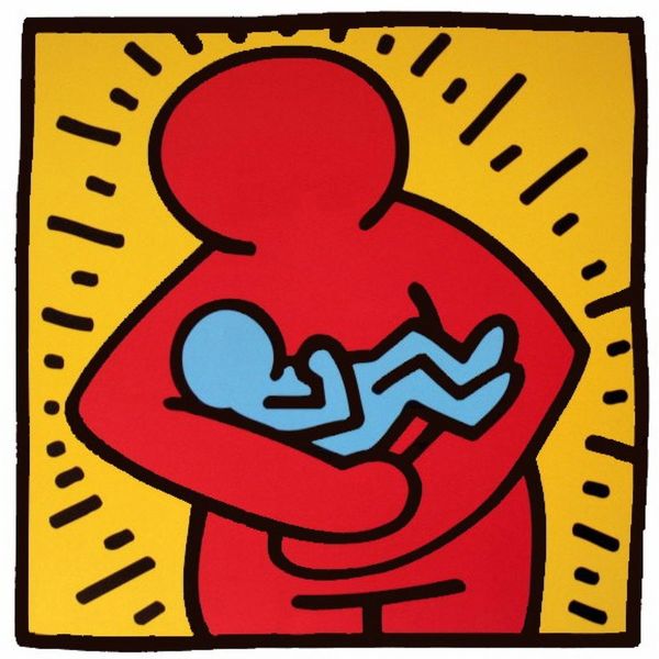 SinTitulo, Print, after Keith Haring, Color print signed on Arches paper in the plate, and publisher's stamp numbered on 150, framed with publisher's certificate, Dimensions 28x38 cm