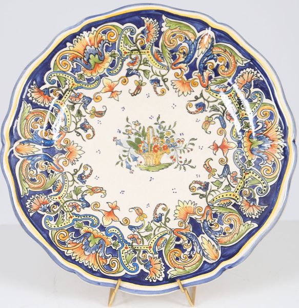 Large Rouen earthenware dish