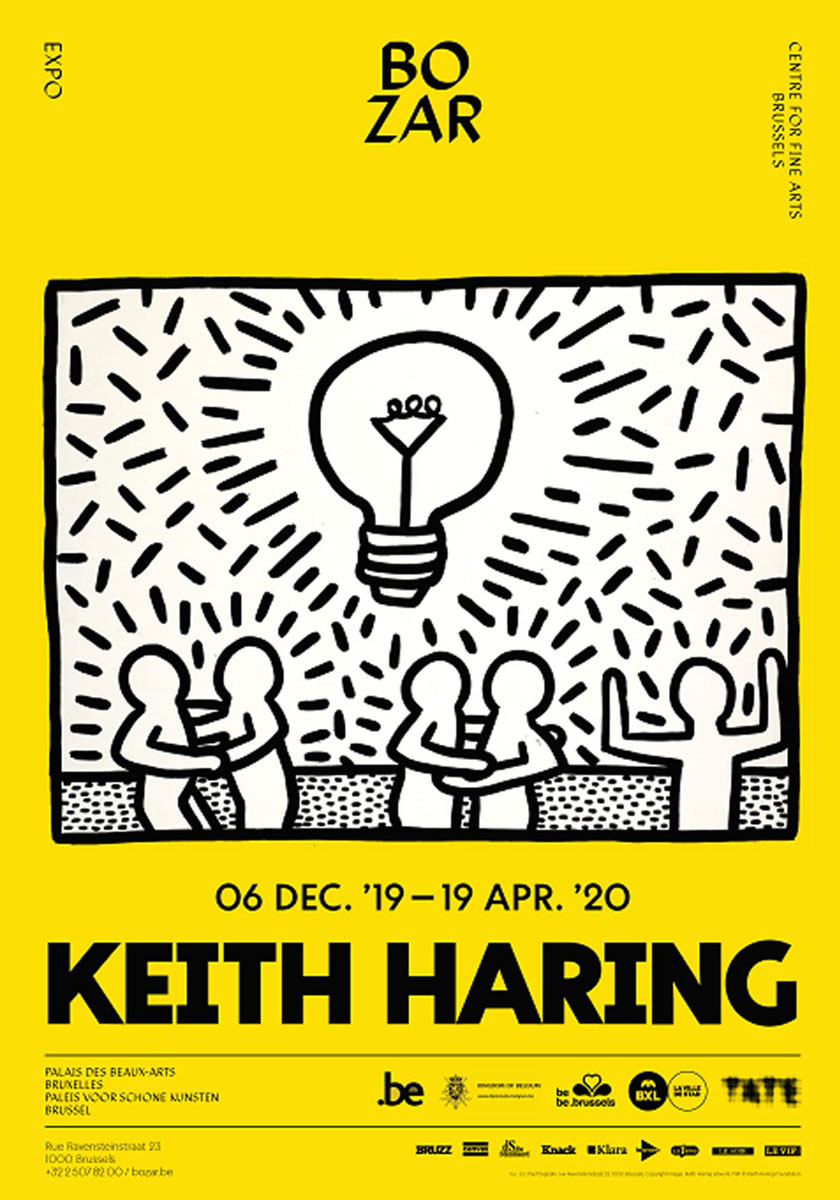 Keith Haring (d'après), Affiche Bozar 2019,