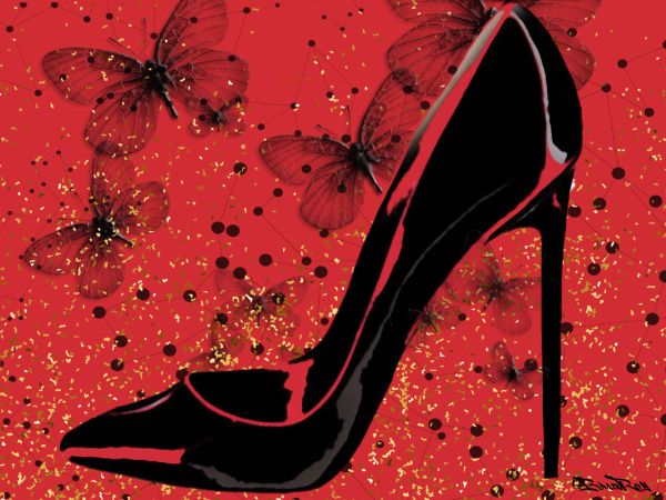 Louboutin I (d'apres), BrainRoy, Plexiglas Acrylic Glass print, delivered in American box, 60cmx80cm, edited in 6 copies with certificate